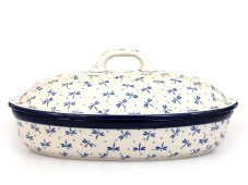 Oval Baking Dish with Lid 31 cm (12") Damselfly
