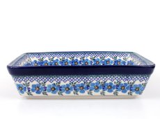 Auflaufform rechteckig 28 cm   Blaue Rose