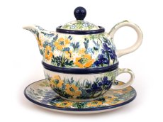 Teekanne & Tasse mit Untertasse 0,6+0,25 l   Iris UNIKAT