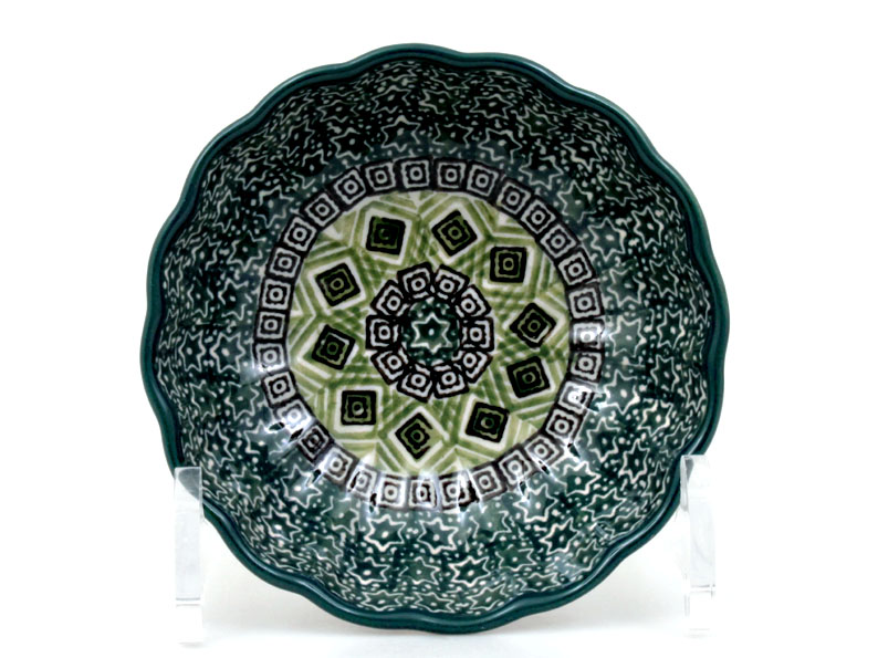 Corrugated Bowl 12 cm (5")   Aztec Sun green