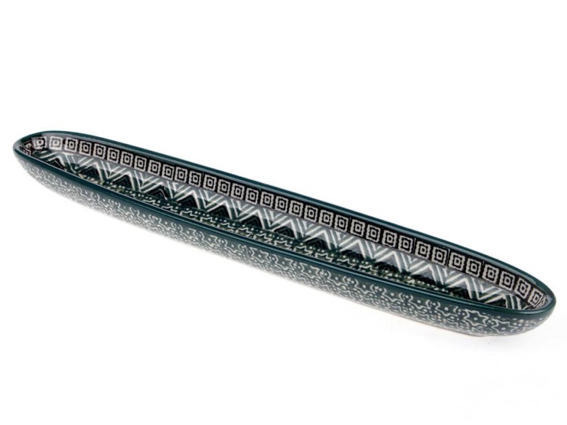 miska na olivy menší 25 cm   Aztécké slunce zelené