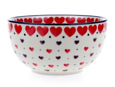 Bowl 14 cm (5") Red Hearts