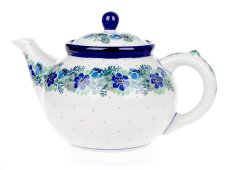 Teekanne 1,2 l   Blumenkranz blau