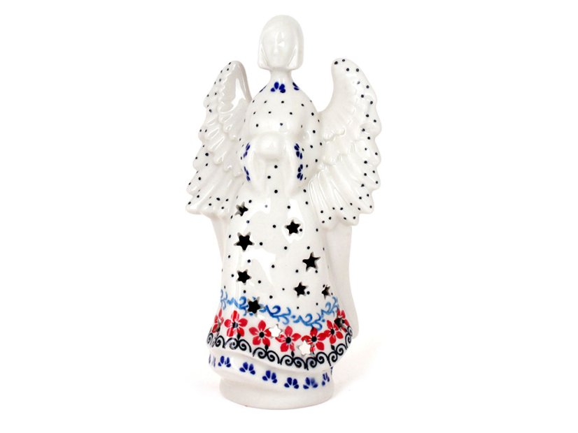 Candle Holder Angel  22 cm (9")   Hibiscus