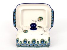 Butter Dish  Peacock Feather