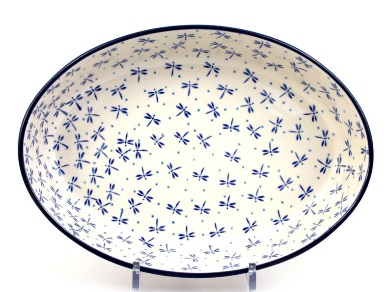 Oval Baking Dish with Lid 31 cm (12")   Damselfly