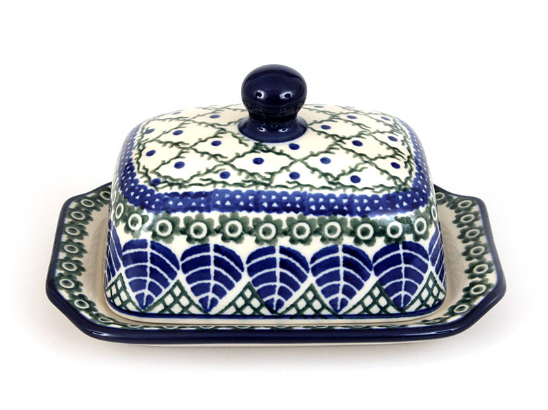 Small Butter Dish 1/8 kg   Blue Leaves