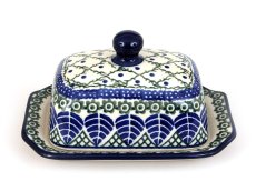 Small Butter Dish 1/8 kg Blue Leaves