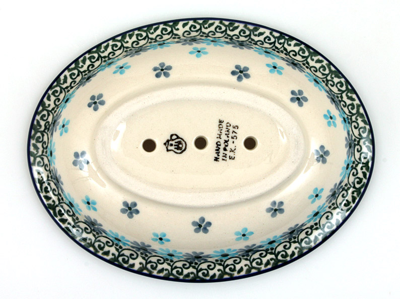 mýdelnička s otvory 14 cm   Tyrkys