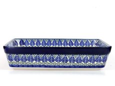 Auflaufform rechteckig 31 cm   Blaue Blätter