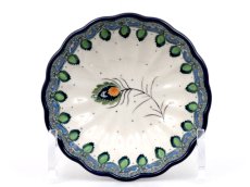 Corrugated Bowl 12 cm (5") Peacock Feather