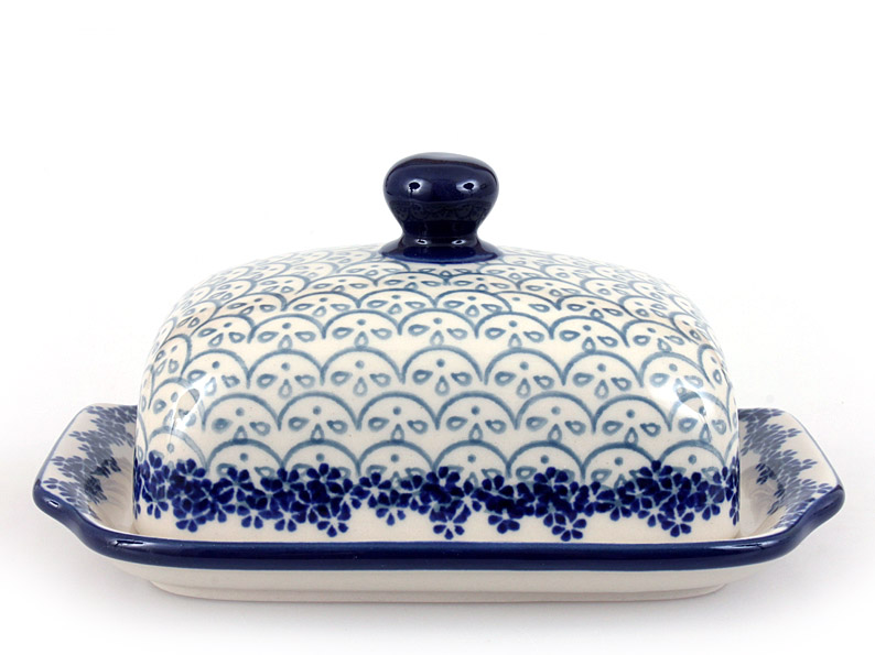 Butter Dish   White Lace