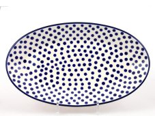 ovál servírovací střední 37 cm   Puntíky