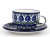 Cup with Saucer 0,2 l (7 oz)   Blue Leaves