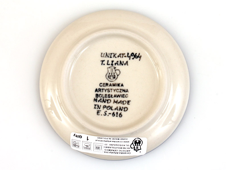Teabag Plate 10 cm (4")   Blue Summer UNIKAT