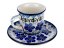 Moccatasse mit Untertasse 0,06 l   Blauer Stern
