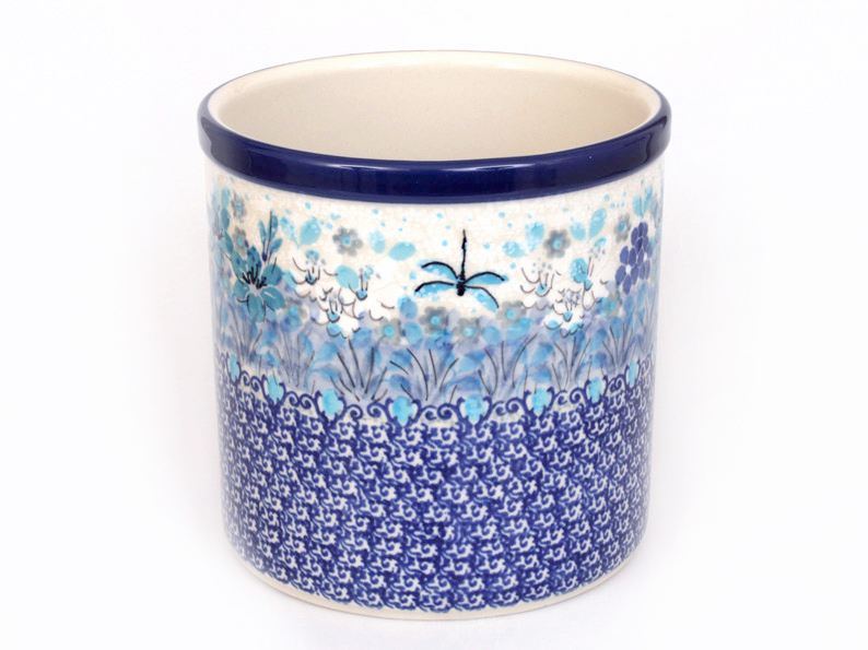 Jar for Utensil 15 cm (6")   Blue Summer UNIKAT