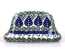 Napkin Holder   Blue Leaves