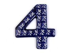 House Number "4"  10 cm (4")   Ocean Wawes
