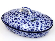Oval Baking Dish with Lid 36 cm (14") Dragonfly