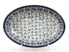 oválek 24 cm Modrý len