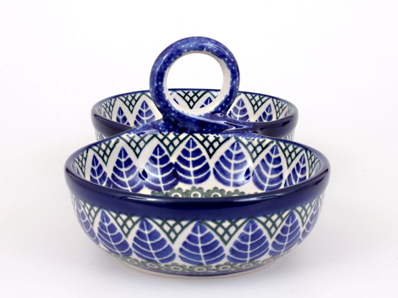 dvojmiska 25 cm   Modré listy