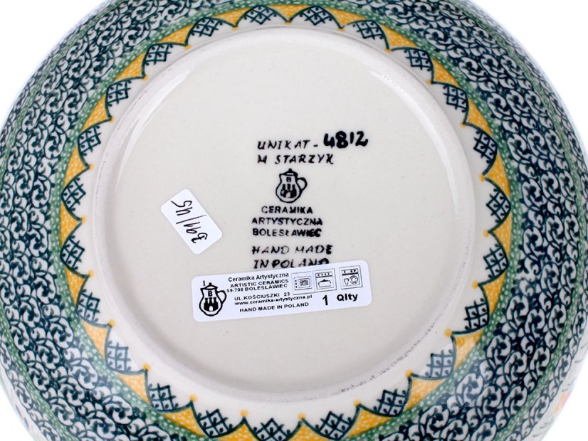 Low Bowl  22 cm (9")   Apple Blossoms UNIKAT