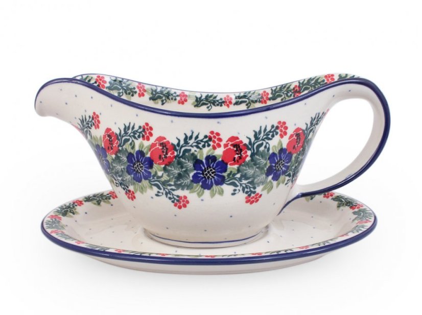 Sauce Boat with Saucer   Wreath