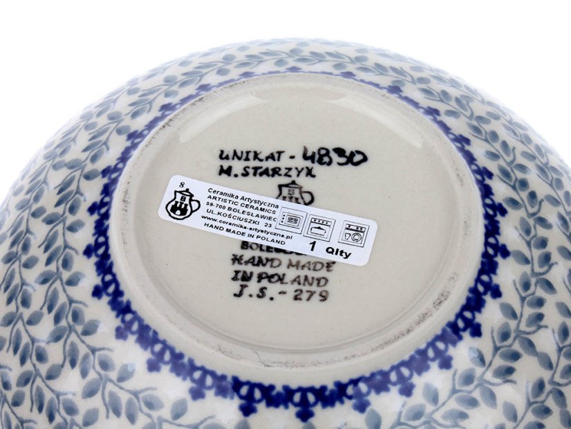 Low Bowl  17 cm (7")   Titmouses in Winter UNIKAT
