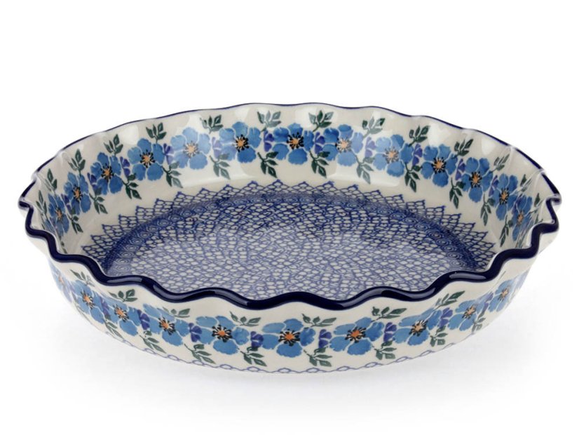 Pie Baking Dish 26 cm (10")   Blue Rose