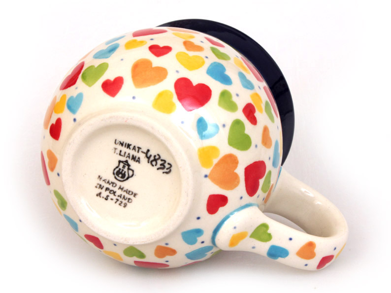 Bubble Mug 0,35 l (12 oz)   Colorful Hearts UNIKAT