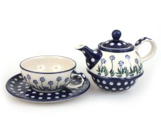 Teekanne & Tasse mit Untertasse 0,6+0,25 l   Gänseblümchen