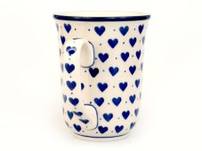 Henkelbecher ART 0,5 l   Blaue Herzchen