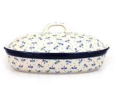 Oval Baking Dish with Lid 31 cm (12")   Damselfly