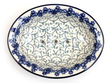 mýdelnička s otvory 14 cm Bílá krajka