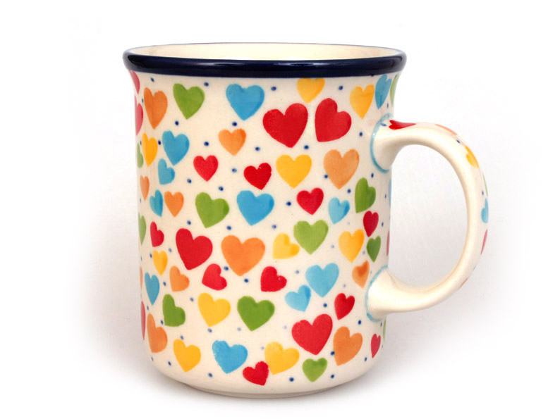 Mug CLASSIC 0,4 l (15 oz)   Colorful Hearts UNIKAT