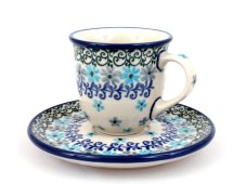 Moccatasse mit Untertasse 0,06 l    Türkis