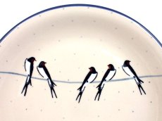 talíř dezertní 21cm   Vlaštovky  UNIKÁT