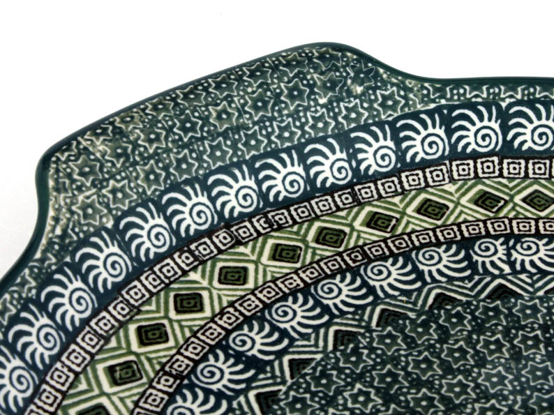 Round Platter 30 cm (12 ")   Aztec Sun green