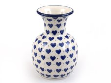 Vase klein 14 cm   Blaue Herzchen