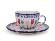 Cup with Saucer 0,1 l (4 oz)   Pink Tulips