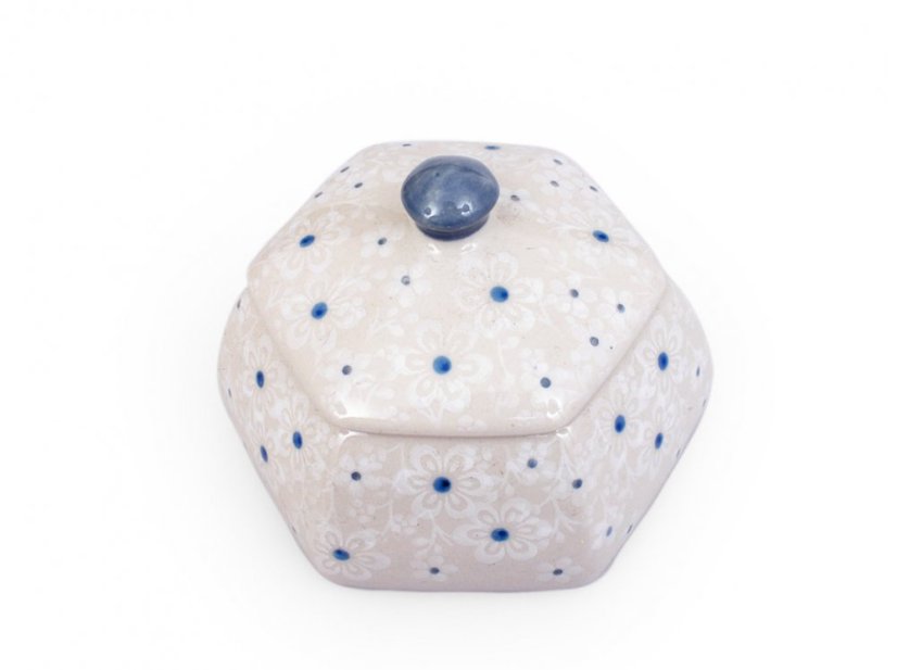 Jar with Lid 10 cm (4")   Snow Flowers