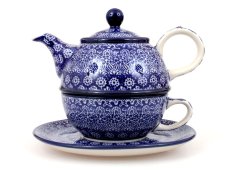 Teekanne & Tasse mit Untertasse 0,6+0,25 l   Spitze
