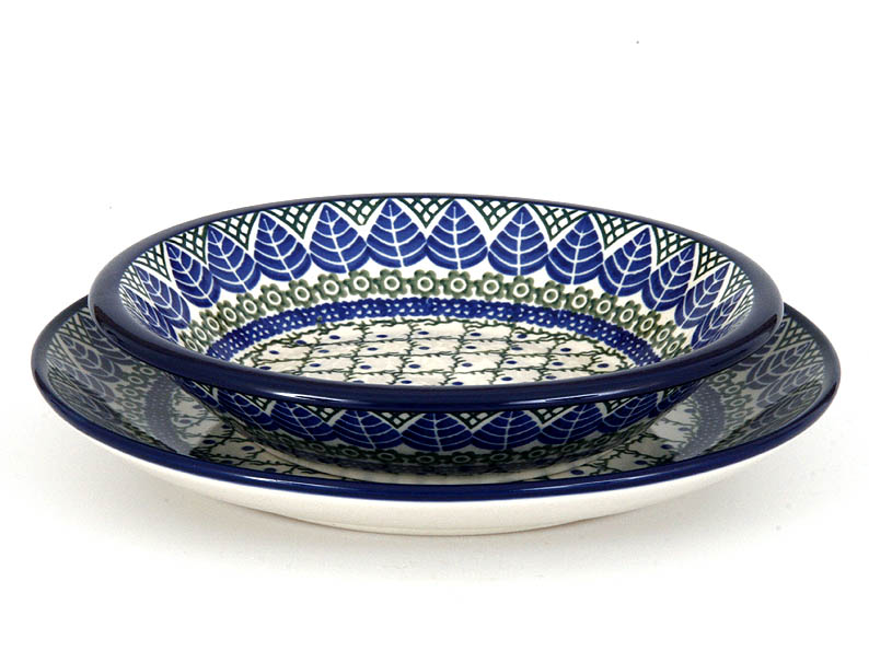 Soup Plate 21 cm (8")   Blue Leaves