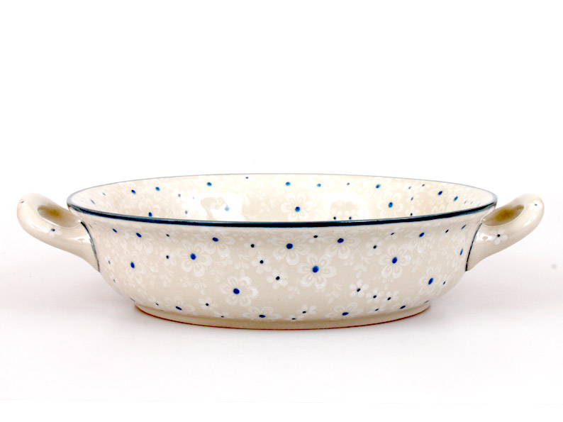 Round Baking Dish 25 cm (10")   Snow Flowers