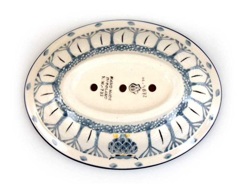 Soap Dish with Holes 14 cm (6")   Owl I UNIKAT
