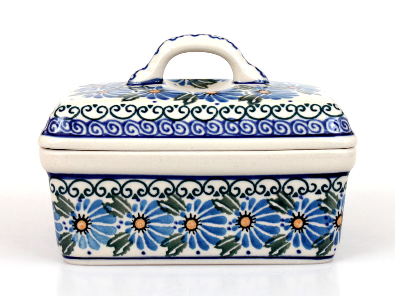 Square Butter Dish   Asters