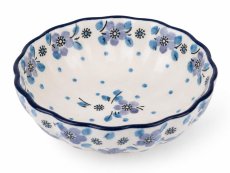 Corrugated Bowl 12 cm (5") Blue and white