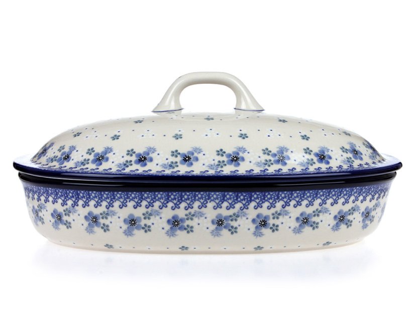 Backform mit Deckel Oval 36 cm   Winter