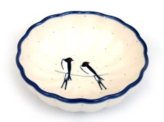 Corrugated Bowl 12 cm (5")   Swallows UNIKAT